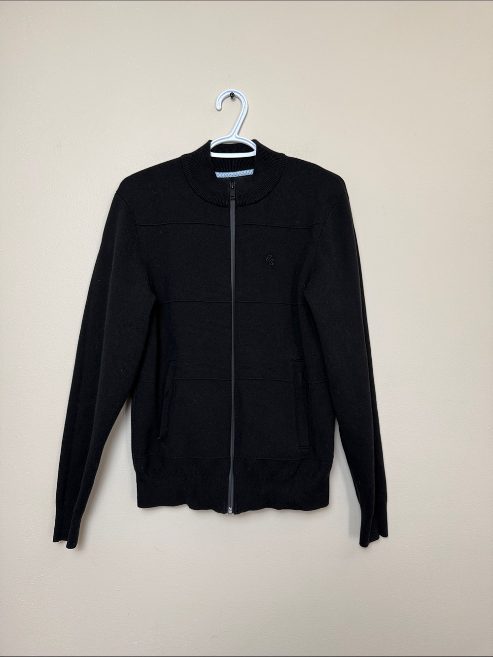 Robert Graham Men's Black Full-Zip Knit Jacket